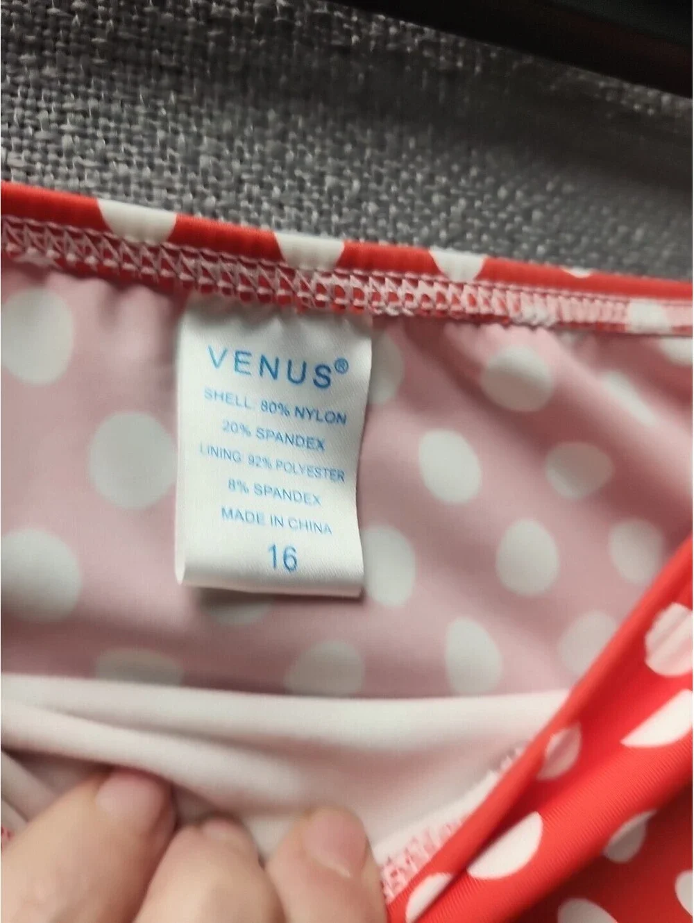 Venus Polka Dot 4 Tank Top Bikini Swimsuit Bottom Bathing Suit Summer! 16 Inches
